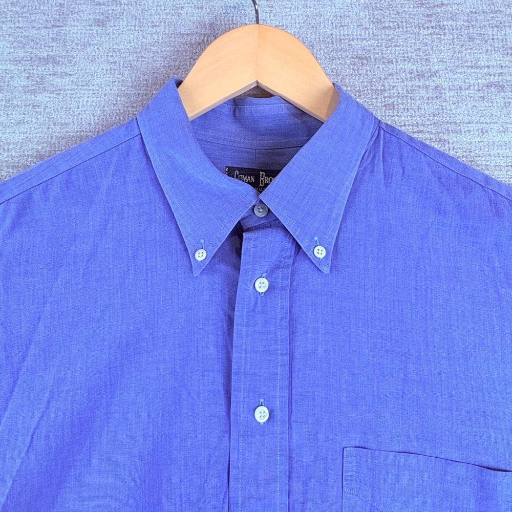 Gitman Bros. Vintage Chambray Shirt Men's XL 100% Cotton Blue Made in USA